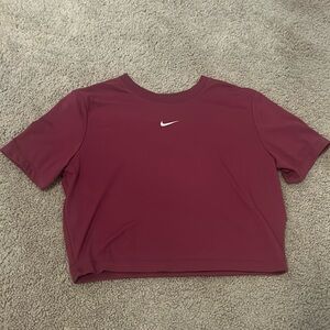 Purple Nike Cropped T Shirt